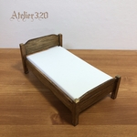 croak-frog様専用　ベッド Dタイプ 13cm シングルサイズ　ミニチュア家具 ドールハウス              