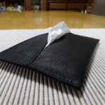 革のポケットティッシュケース　W-12