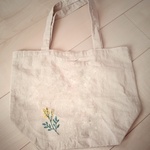 ミモザ刺繍トートバッグ