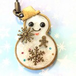 ストラップ、雪だるま と 雪の結晶、送料無料♪