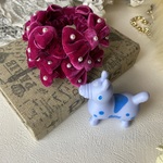 子供用シュシュ　ピンクベルベット　ネット付き　キッズアクセサリー　