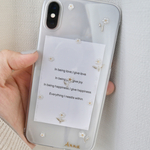 小さなお花の名入れiPhoneケース