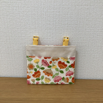 ふたなし移動ポケット　フラワー