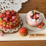 ＊palm miniature＊苺シャルロットケーキ&ムースケーキ