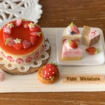＊palm miniature＊苺のフレジェ&ケーキセット