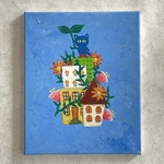 油絵　猫