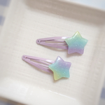 ゆめかわいいパッチンピン2つセット パープル