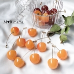 【 再販78 】* さくらんぼ * ピアス / イヤリング《イエロー》  - 春のお出かけに🍒-