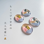 glass oval colorful girly Earrings