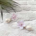 ピアス〜桜(雫型パール)〜