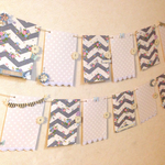 PhotoGarland＊フォトガーランド＊グレーフラワー&ベージュドット＊baby