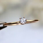 ≪14kgf≫ 3ｍｍ石（0.1ct）　CZダイヤモンド　ストレートタイプ／アレルギー対応　存在感　天然石　指輪　つけっぱなしOK