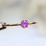 ≪14kgf≫ 3ｍｍ石（0.1ct）　ピンクスピネル　ストレートタイプ／アレルギー対応　存在感　天然石　指輪　つけっぱなしOK