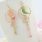 春の訪れ*桜とウグイスのピアス