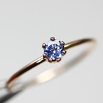 ≪14kgf≫ 3ｍｍ石（0.1ct）　アイオライト　ストレートタイプ／アレルギー対応　存在感　天然石　指輪　つけっぱなしOK