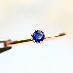 ≪14kgf≫ 3ｍｍ石（0.1ct）　サファイア　ストレートタイプ／アレルギー対応　存在感　天然石　指輪　つけっぱなしOK