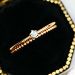 【２本セット】 2ｍｍ石　アクアマリン＆つぶつぶプレーン＊1.0ｍｍ　～14kgf～　／　アレルギー対応　存在感　天然石　指輪　つけっぱなしOK