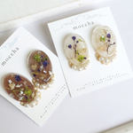 【ピアス一点ずつのみ】champs de fleurs oval