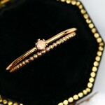 【２本セット】 2ｍｍ石　オパール＆つぶつぶプレーン＊1.0ｍｍ　～14kgf～　／　アレルギー対応　存在感　天然石　指輪　つけっぱなしOK