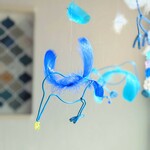 【yamasakura5様オーダー品】カワセミファミリ〜♪　3羽  鳥 モビール  BlueBird 幸せの青い鳥 家族