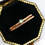 【２本セット】ベゼル　 2ｍｍ石　オパール＆つぶつぶプレーン＊1.0ｍｍ～14kgf～／　アレルギー対応　存在感　天然石　指輪　ひっかかりなし　つけっぱなしOK