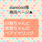【専用】白猫ちゃんと黒猫ちゃんのペアイヤリング*°