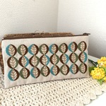刺繍ペンケース『森　Leaf  Pattern』ベージュ