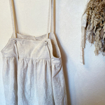 ［shao様専用] ⁂再販⁂リネン刺繍　シルフィードワンピ　ワンピース　リネン　キナリ　サススカート　エプロンワンピ