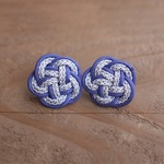 受注制作✴︎梅結びのピアス-purple