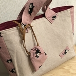 猫ちゃんトートバッグ(ピンク)