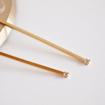 Earrings / pierce  stick bar zirconia