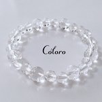 ☆クリスタル（水晶）多面カット加工☆パワーストーン（天然石）☆ハンドメイド☆ブレスレット☆