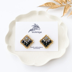 bijou earring < gold × black >