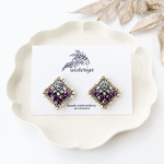 bijou earring < silver × purple >