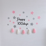 100日祝い　レターバナー　誕生日 飾り　ハーフバースデー　タッセルガーランド