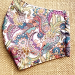 【リバティ】素材・サイズが選べる　立体マスク　＜Pineapple Paisley＞(パイナップルペイズリー)