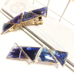 埋め込みフェザーのモザイクバレッタ♪《Color : Midnight》