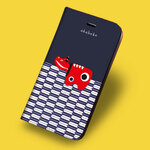 iPhone 専用 フラップ無し手帳型ケース★ 赤べこ