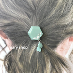 【再販】【2color】揺れる花弁♪春色シェルの五角形ポニーフック/ヘアゴム/ヘアーカフ