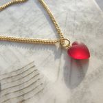 Vintageハート・マットルビーネックレス