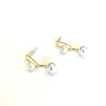 「#6185」2連 パール ピアス 金具 ✴︎2個セット