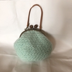 275.リフ編みがま口ポーチ