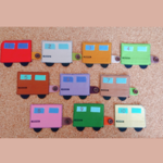 ✨新作 🚃③ 電車ボタンつなぎ🚃  巧緻性おもちゃ