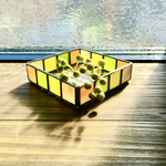 square 正方形トレイ 〜ステンドグラスの長方形トレイ〜