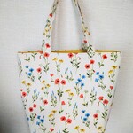 ポピー柄春色トートバッグ