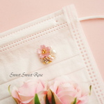 【再販】マスクチャーム　～桜ビジュー～　マグネット/花/フラワー/桜/パール/ビジュー/春