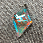 『夕虹』ひし形（薄型）オレンジーシアンペンダントトップ VD-473