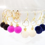 再販あったかハート♡フロッキーイヤリング&ピアス