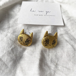 cat🐈‍⬛　アンティーク調ピアス　ゴールド