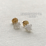 【原石ピアス】キラキラ清楚な水晶クラスターピアス2